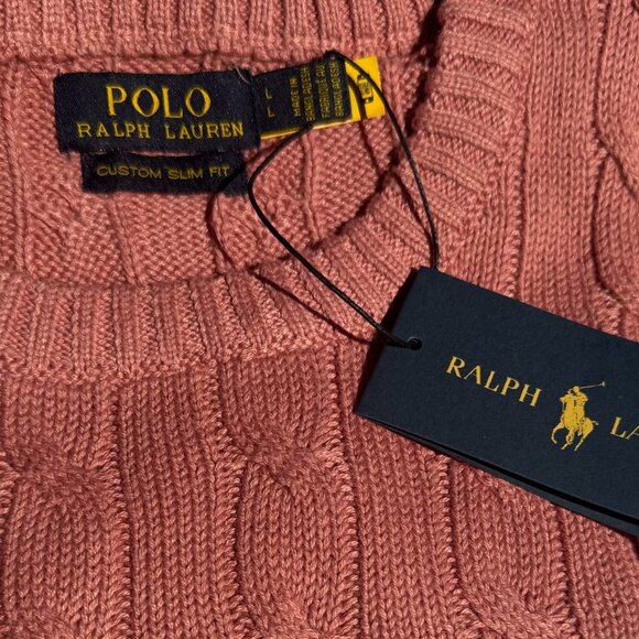 Polo by Ralph Lauren Men's Classic Blue Crewneck Sweater - Picture 4 of 16